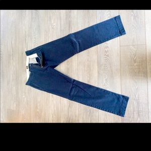 Navy straight fit stretch chino pants